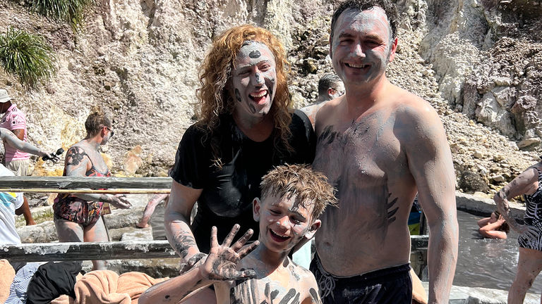 Use the mud at Sulfer Springs as a natural exfoliant.
